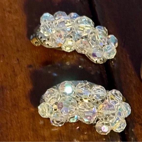 Vintage AB Crystal Bracelet and Earrings - Picture 13 of 15